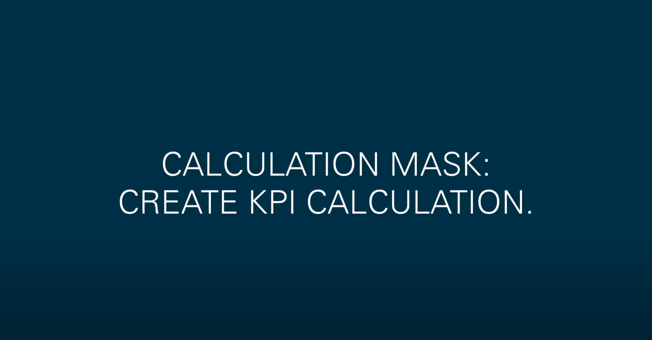 KIS.ME Video Tutorial: Calculation Mask: Create KPI Calculation